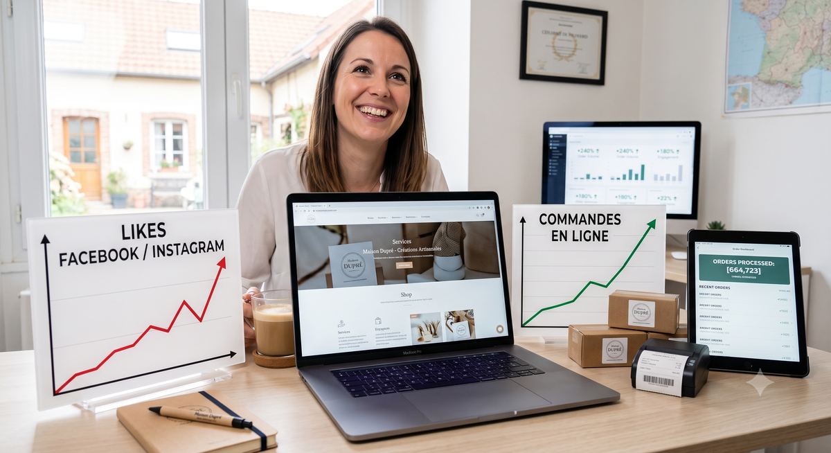 A professional website with rising engagement and sales